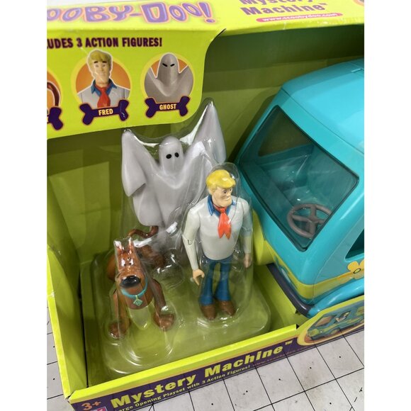 Scooby-Doo Mystery Machine Playset 3 Action Figures Fred Ghost & Scooby 3+ Years - Picture 2 of 12